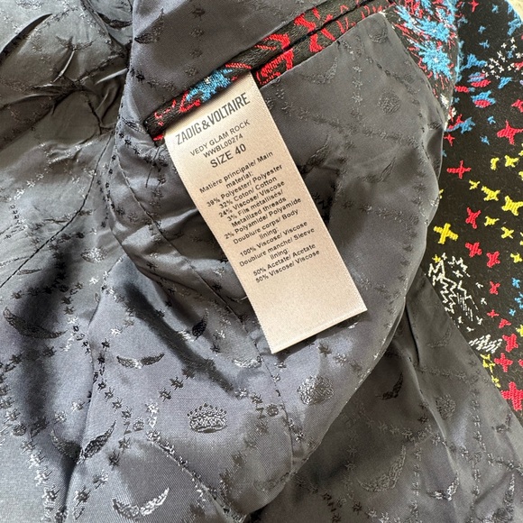 Like New Zadig and Voltaire vedy rock glam blazer sz M - Picture 9 of 9